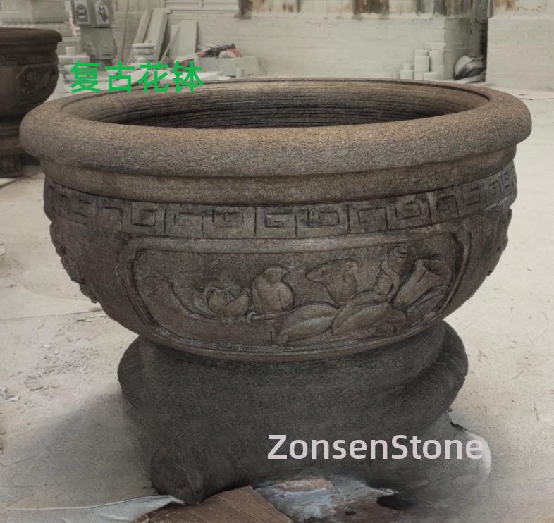 复古花钵