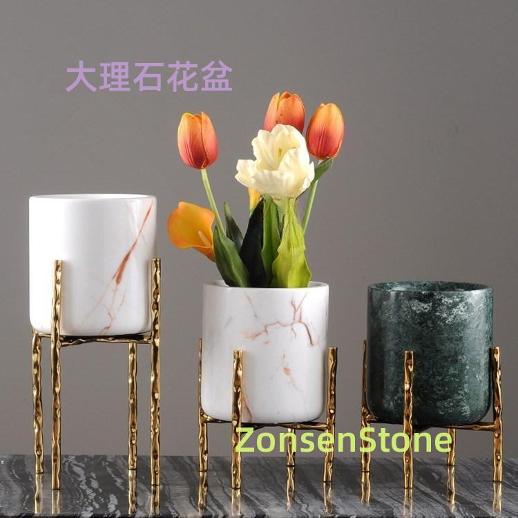 大理石花盆