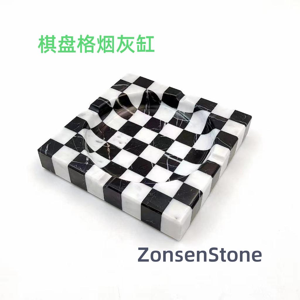 棋盘格烟灰缸