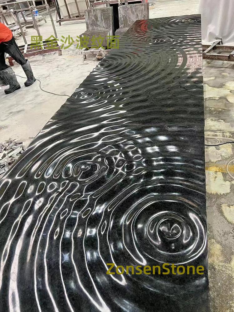 黑金沙波纹面