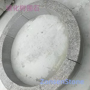 绿化树围石